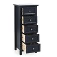 Maine Chest of Drawers - 5 Drawer - Tall - Black