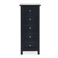 Maine Chest of Drawers - 5 Drawer - Tall - Black