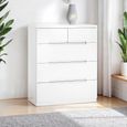 Manhattan Chest of Drawers - 3+2 Drawer - White Gloss
