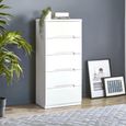 Manhattan Chest of Drawers - 5 Drawer - Narrow - White Gloss