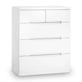 Manhattan Chest of Drawers - 3+2 Drawer - White Gloss
