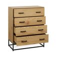 Harlow Light Oak Effect Chest of Drawers - 4 Drawer