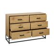 Harlow Light Oak Effect Chest of Drawers - 6 Drawer - Wide