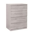 Jupiter Grey Oak Chest of Drawers - 4 Drawer