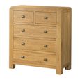Curve Chest - 2+3 Drawer - Oak