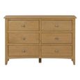 Kilkenny Wide Chest - 6 Drawer - Oak