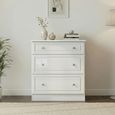 Pembroke White Gloss 3 Drawer Deep Chest