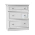 Pembroke White Gloss 3 Drawer Deep Chest