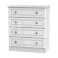 Pembroke White Gloss 4 Drawer Chest