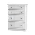 Pembroke White Gloss 4 Drawer Deep Chest