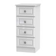Pembroke White Gloss 4 Drawer Narrow Chest