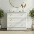 Pembroke White 3 Drawer Small Chest