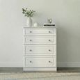 Pembroke White 4 Drawer Deep Chest