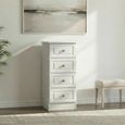 Pembroke White 4 Drawer Narrow Chest