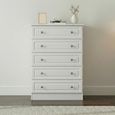 Pembroke White 5 Drawer Chest
