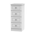 Pembroke White 4 Drawer Narrow Chest