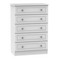 Pembroke White 5 Drawer Chest