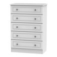 Pembroke White 5 Drawer Chest