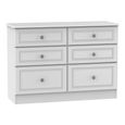 Pembroke White 6 Drawer Midi Chest