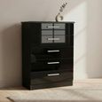Knightsbridge Chest - 5 Drawer - Black Gloss