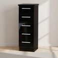 Knightsbridge Narrow Chest - 5 Drawer - Black Gloss