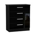 Knightsbridge Chest - 4 Drawer - Black Gloss