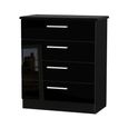 Knightsbridge Chest - 4 Drawer - Black Gloss