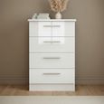 Knightsbridge Chest - Midi - 4 Drawer - White Gloss