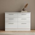 Knightsbridge Chest - Midi - 6 Drawer - White Gloss