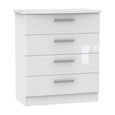 Knightsbridge Chest - 4 Drawer - White Gloss