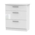 Knightsbridge Chest - Deep - 3 Drawer - White Gloss