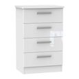 Knightsbridge Chest - Midi - 4 Drawer - White Gloss