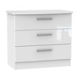 Knightsbridge Chest - Small - 3 Drawer - White Gloss