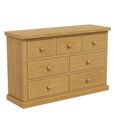Churchill Waxed Pine 4+3 Drawer Wide Chest
