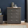 Highgate Chest - 4 Drawer - Dark Grey Painted