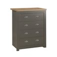 Highgate Chest - 4 Drawer - Dark Grey Painted