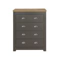 Highgate Chest - 4 Drawer - Dark Grey Painted