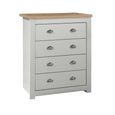 Highgate Chest - 4 Drawer - Grey Painted