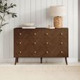 Herringford Wide Chest - 6 Drawer - Walnut