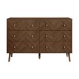 Herringford Wide Chest - 6 Drawer - Walnut