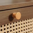 Croxley Wide Chest - 7 Drawer - Walnut and Rattan