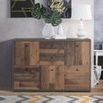 Best Chest - 5 Door - 2 Drawer - Wide - Grey Concrete and Vintage Wood