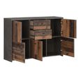 Best Chest - 5 Door - 2 Drawer - Wide - Grey Concrete and Vintage Wood