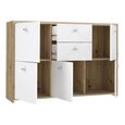 Best Chest - 5 Door - 2 Drawer - Wide - Oak and White