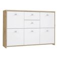 Best Chest - 5 Door - 2 Drawer - Wide - Oak and White
