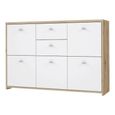 Best Chest - 5 Door - 2 Drawer - Wide - Oak and White