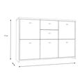 Best Chest - 5 Door - 2 Drawer - Wide - Oak and White