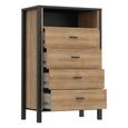High Rock Chest - 4 Drawer - Oak