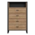 High Rock Chest - 4 Drawer - Oak