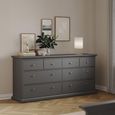 Paris Chest - 8 Drawer - Wide - Grey